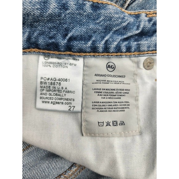 Adriano Goldschmied Distressed Fringe Denim Emery High Rise Skirt Women'… - Picture 10 of 11